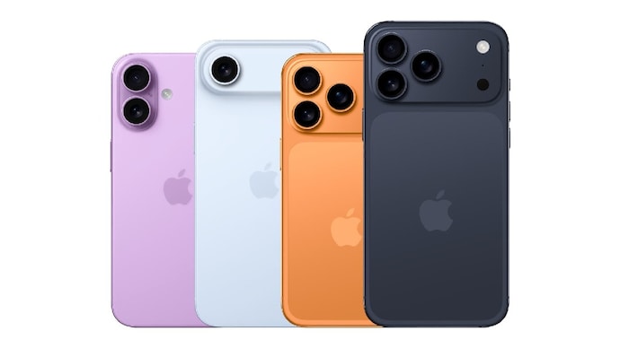 All four colorful iPhone 17 series in a row